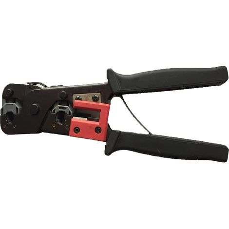 Pince à dénuder Outil modulaire - Pince à sertir RJ45 / RJ11 / RJ12 - Couteaux de téléphone Cat5, Cat6, Terminaison de câbles téléphoniques avec terminaison modulaire (1/4)
