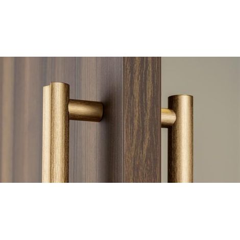 Manillón MOON para puertas - L424 C 384 mm / inox look ( doblecara )