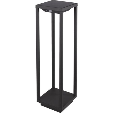 Lanterna Home solare grigio scuro a led da 2,2w a batteria IP54 Zafferano
