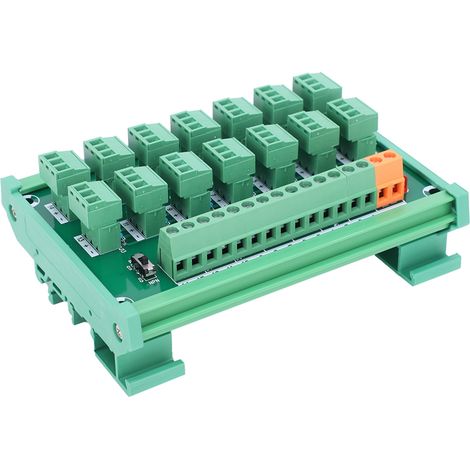 Bloc de jonction 14 canaux pour capteurs, module de commutation rail DIN, compatible NPN et PNP, modèle KP14LGtherC (1/5)