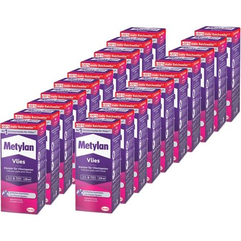 Colle à papier peint intissé pour papier peint intissé avec dos lisse ou texturé, facile à utiliser, colle à papier peint à haut rendement, 12 x 180 g (1/5)