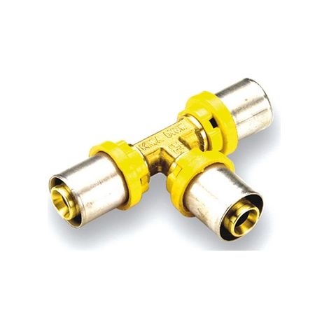 RACCORDO PER MULTISTRATO GAS A  T  RIDOTTO- Diam. 20 x 20 x 16- TIEMM- pezzi 1