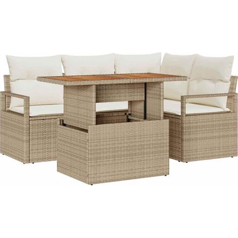 Maison Exclusive - Conjunto de sofás de jardín 5 uds. 4-Número de (1/5)