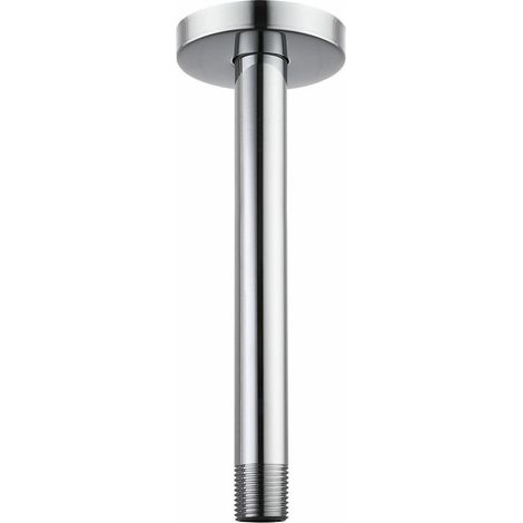 Duscharm Deckenmontage 25cm Rund mit Flansch, Edelstahl, 1/2 NPT Anschluss (1/5)