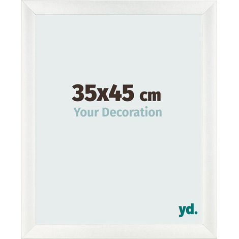 yd. - Cadre photo 35x45 - Blanc Patine - MDF - Pisa (1/5)
