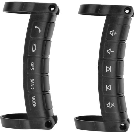 Télécommande universelle sans fil pour volant de voiture avec boutons de navigation DVD et commandes intégrées. (1/5)