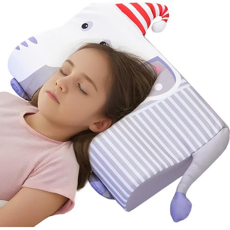 Atmungsaktives Babykissen, ergonomisches und hautfreundliches Kissen, weich für Babys Kissen mit niedlichem Cartoon-Mädchen-Design, atmungsaktiv und sanft zur Haut, für Kinderbett, Schule und Kinderg (1/5)