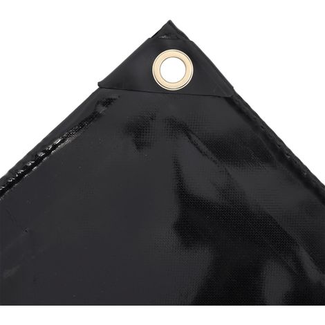 Bâche de protection Toile de protection Bâche universelle 650 g/m² 2x3 m Noir CFW91158 (1/5)