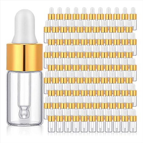 100 Glas-Tropffläschchen für ätherische Öle (Mini-Fläschchen) (1/5)
