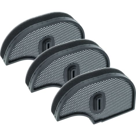 vhbw 3x Staubsaugerfilter Ersatz für Bosch 12011396 Filter für Staubsauger - Schaumstofffilter Schwarz Grau