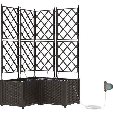 Maison Exclusive - Garten-Pflanzgefäß 3 pcs Braun 80 x 80 x 142 c