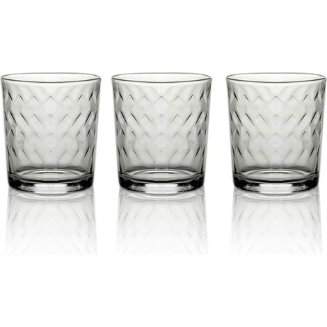 TRIS DI BICCHIERI REALIZZATI IN VETRO PER ACQUA CAPIENZA DA 250 ML (1/4)
