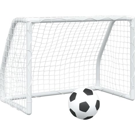 Maison Exclusive - Fußballtore für Kinder 2 Stk. mit Ball Weiß 64
