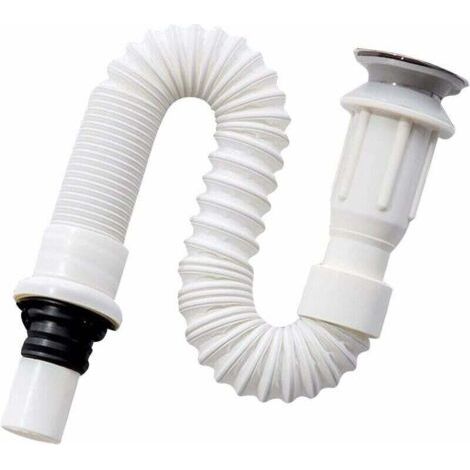 Spülbecken-Siphon, platzsparender Siphon, flexibler Spülbeckenablauf, Spülbeckenablauf, ausziehbar
