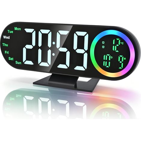 adulti, bambini e anziani, e ampio display a LED, adolescenti, 2 specchi con allarme, 3 livelli di luminosità, allarme forte per chi ha il sonno profondo (1/5)