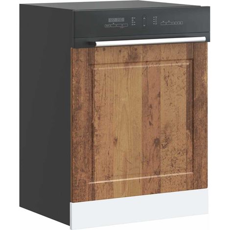 Dishwasher Panel Porto Old Wood 60x1.5x67 cm Engineered Wood vidaXL