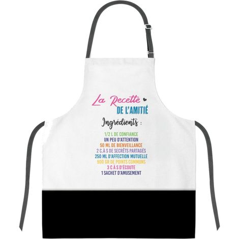 Tablier adulte à nouer - Recette de l'amitié (1/2)