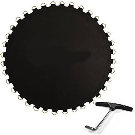 Tapis de saut de rechange pour trampoline, compatible avec les cadres de trampoline ronds de 3,66 m (12 pi) équipés de 72 crochets en V et d'un outil pour ressorts, utilisant des ressorts de 16,5 cm ( (1/5)