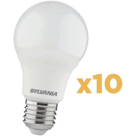 Pack de 10 ampoules LED GLS E27 8W 4000K A60 806lm 230V - Sylvania