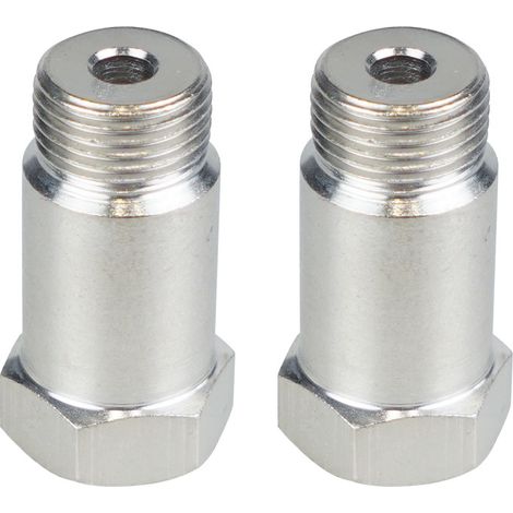 BRAVIX 2 Pcs M18 1.5 Adaptateur de Capteur d'Oxygène O2 Entretoise Isolateur Contrôle Moteur Lumière CEL Fix Extension Longueur 45mm-Detrompeur Sonde Lambda Type R Ep3 (1/4)