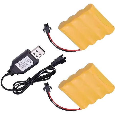 piles rechargeables Ni-Cd AA 4,8 V 700 mAh avec connecteur SM-2P pour voiture RC db (1/5)