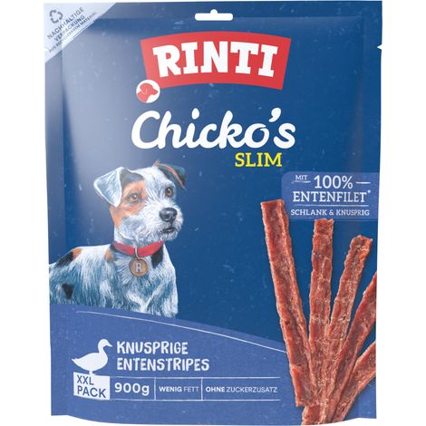Rinti Chicko Hundesnack Slim Ente XXL 900 g Hundeleckerlis