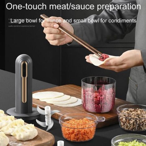 Robot culinaire bébé - Multifonction sans fil - Noir - 30W - 4 bols - 1300mAh (1/4)