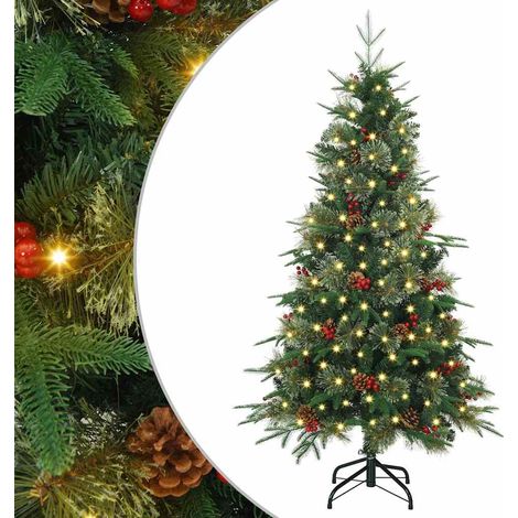 Árbol de Navidad artificial con ramas articuladas Verde 150 cm vidaXL (1/5)