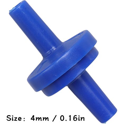 Lot de 10 clapets anti-retour unidirectionnels en plastique PP, à membrane, pour tuyau d'admission d'air, 4 mm, bleu (1/5)
