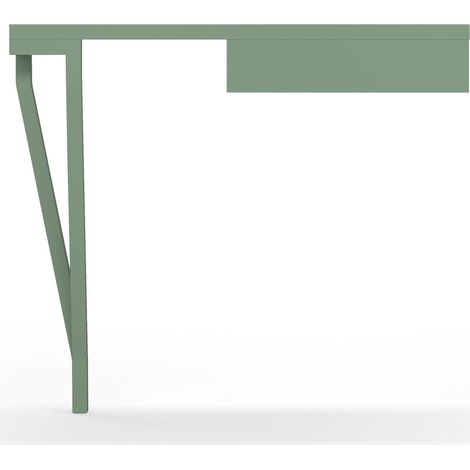Table console, modèle 733 collection AIRE, en hêtre massif cérusé, vert (1/3)