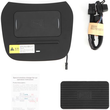 Chargeur sans fil 15W rapide pour voiture Support d'accoudoir Compatible Hyundai IX45 Santa Fe 2015-2018 (1/5)
