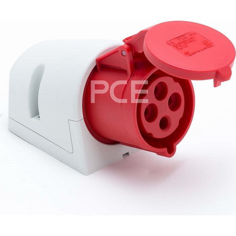 Feste Steckdose 32A 4P 400V IP44 PCE 124-6 (1/2)