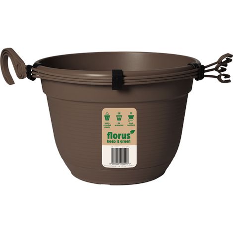 Florus Original Hanging Basket 26 Brown Vaso Rotondo