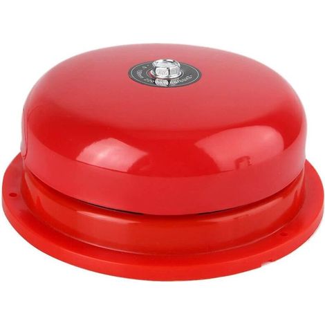 100dB stainless steel electric bell, 6-inch internal strike type, for fire alarm, emergency evacuation, school and train station alarm bell (24V) (1/4)