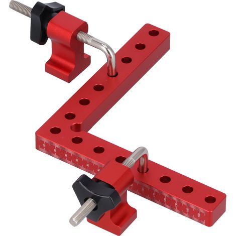 2 Sets 90°-Positionierwinkel-Vorrichtung, rechtwinklige Vorrichtung, Holzbearbeitungs-Verbindungsklemme, Zubehör, 160 mm (1/5)