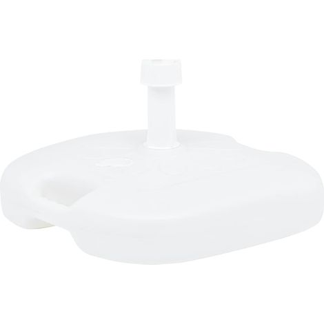 Base de sombrilla rellenable arena/agua plástico blanco 16 L vidaXL