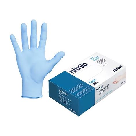 Guante desechable nitrilo santex gd21 azul talla xl caja de 100