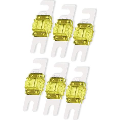 6 Pièces 20A mini fusibles d'ANL pour le fusible marin des véhicules à moteur d'électronique de système audio-vidéo