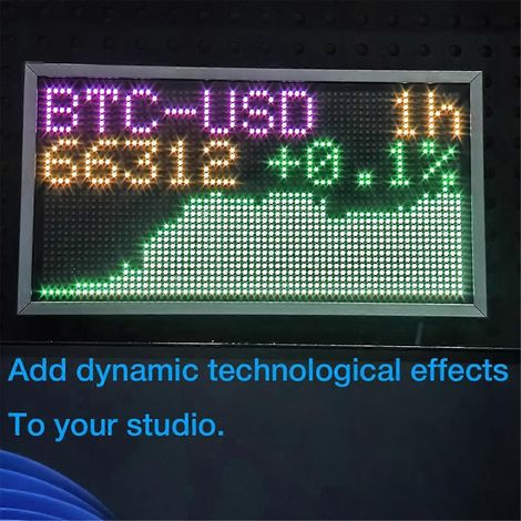 Horloge murale météo de 20 cm avec affichage du cours du Bitcoin (1/5)