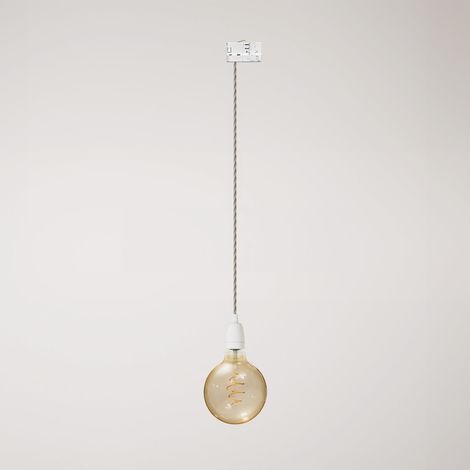 Creative Cables - Candeeiro suspenso de calha clássico com acabamento em porcelana - lâmpada não incluída