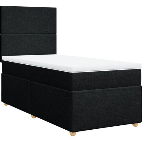Maison Exclusive - Giroletto a Molle con Materasso Nero 80x200 cm inTessuto (1/5)