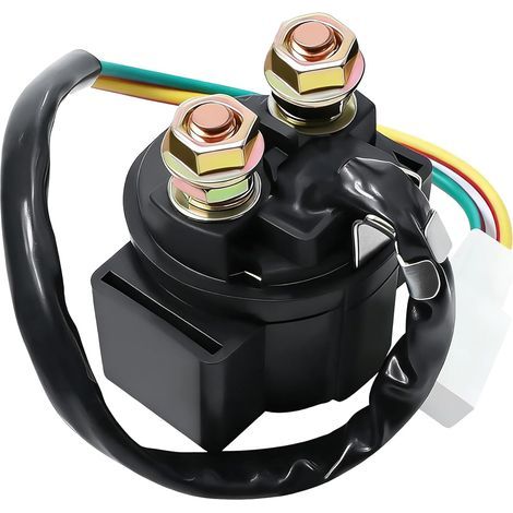 Relais de Démarrage Power Sports,Relais Demarreur Tracteur Tondeuse,Relais Demarreur,Compatible avec le Moteur GY6 à 4 Temps 50cc 150cc 200cc 250cc VTT Dirt Bikes Scooters Go Kart Pit Bike (1/5)