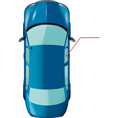 Vitre de porte latérale avant droite teintée verte Fiat Panda 2 2003-2012