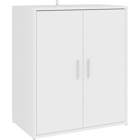 Armoire à chaussures range chaussures rangement meuble entrée couloir salon 60 x 35 x 70 cm bois d’ingénierie blanc (1/5)