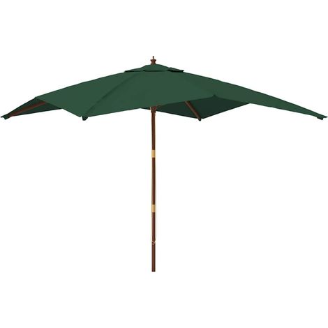 Maison Exclusive - Ombrellone da Giardino con Palo in Legno Verde 300x300x273 cm (1/5)