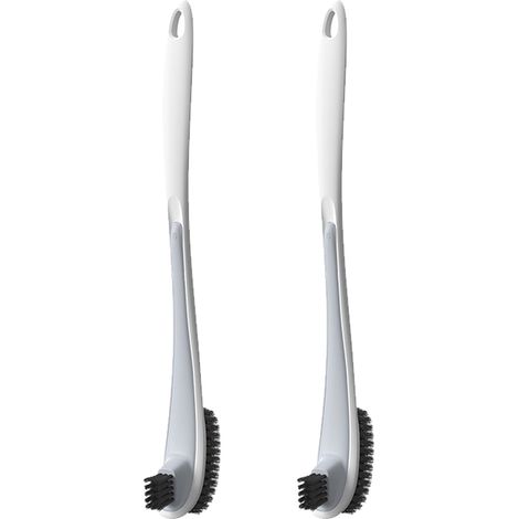 Set di 2 spazzole curve per WC senza supporto per il bagno - Spazzole resistenti per la pulizia sotto il bordo del WC, ideali per la casa.