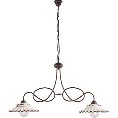 Lampadario ferro laccato nero 98x30 cm (1/3)