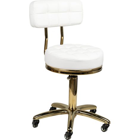 Sgabello cosmetico Gold AM-961, bianco (1/5)