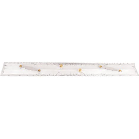 Règle parallèle de navigation marine, échelle transparente haute précision, pour le dessin de bateaux et navires, 600 mm / 23,62 pouces (1/5)