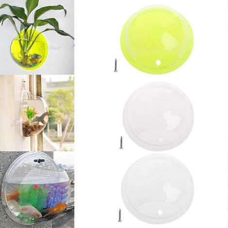 Poisson bulle mural en acrylique transparent pour aquarium hydroponique (1/4)